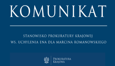 Stanowisko Prokuratury Krajowej ws. uchylenia ENA dla Marcina Romanowskiego - Prokuratura Krajowa