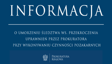 Umorzenie śledztwa w sprawie przekroczenia uprawnień przez prokuratora przy wykonywaniu czynności pozakarnych - Prokuratura Krajowa