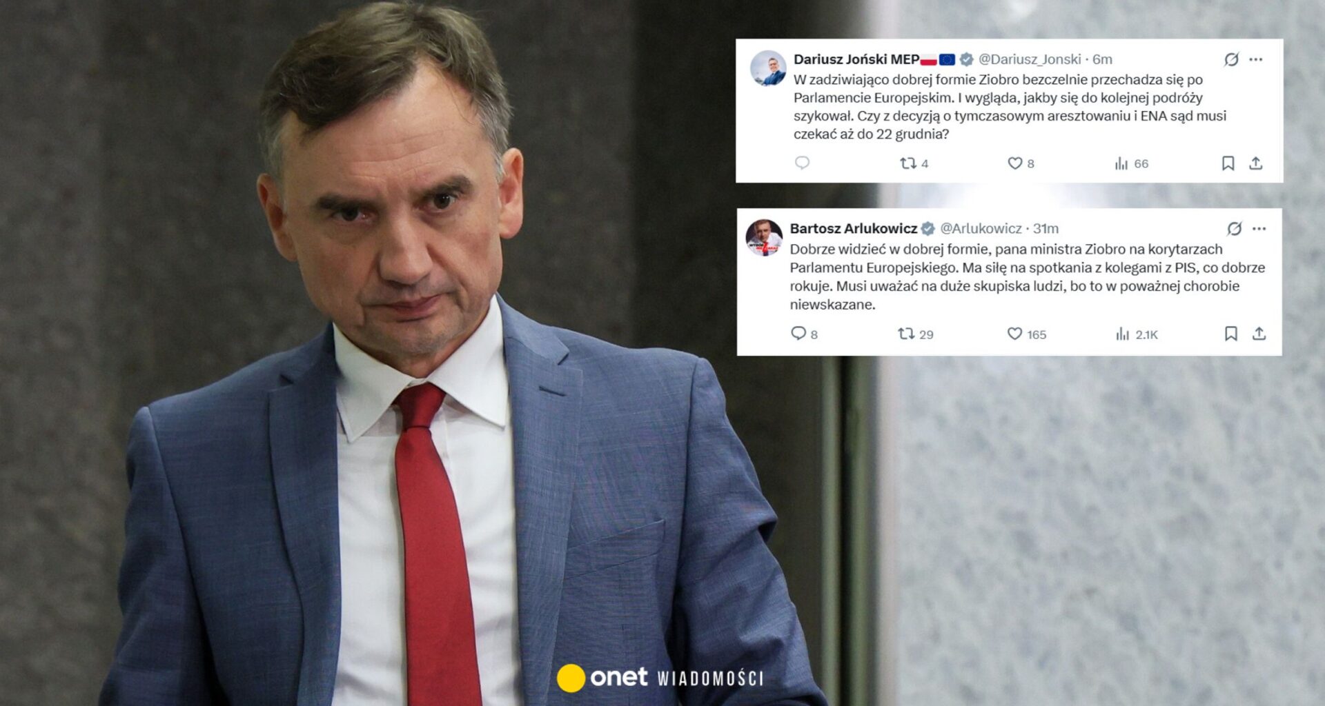 Zbigniew Ziobro w Brukseli. Politycy koalicji komentują. "W zadziwiająco dobrej formie"