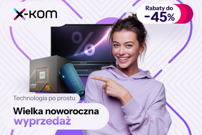 Noworoczna wyprzedaż x-kom - tańsze procesory, dyski SSD, karty graficzne i inne podzespoły. Jest też promocja na laptopy ACER [nc1]