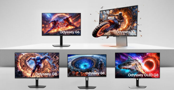 Samsung prezentuje nowe monitory w tym Odyssey 3D, Odyssey G8 z ekranem 5K i Odyssey G8 OLED z DisplayPort 2.1 UHBR20 [1]