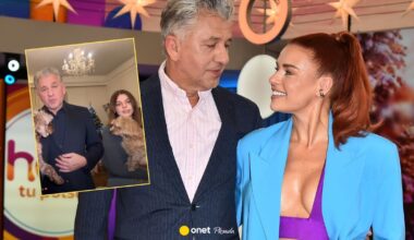 Natasza Urbańska i Janusz Józefowicz złożyli życzenia. Z nimi 17-letnia córka