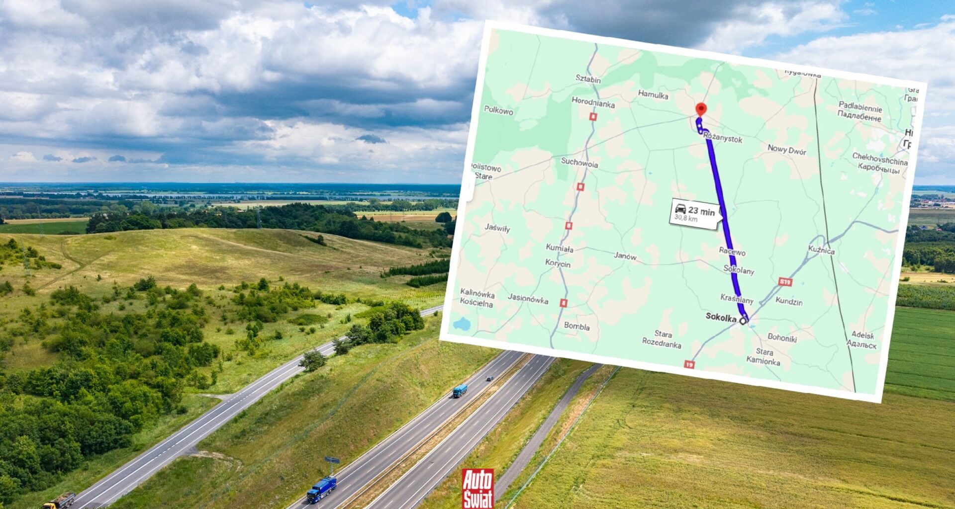 Najdłuższa prosta droga Polsce jest na wschodzie kraju. Nic się nie dzieje przez 26 km