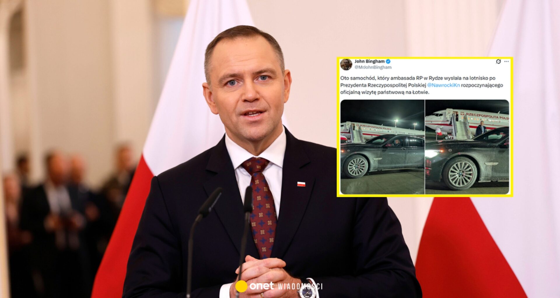 Brudna limuzyna dla Karola Nawrockiego. MSZ odpiera zarzuty