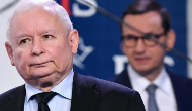 Prezes PiS Jarosław Kaczyński i były premier Mateusz Morawiecki
