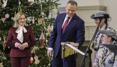 Betlejemskie Światło Pokoju w Pałacu Prezydenckim