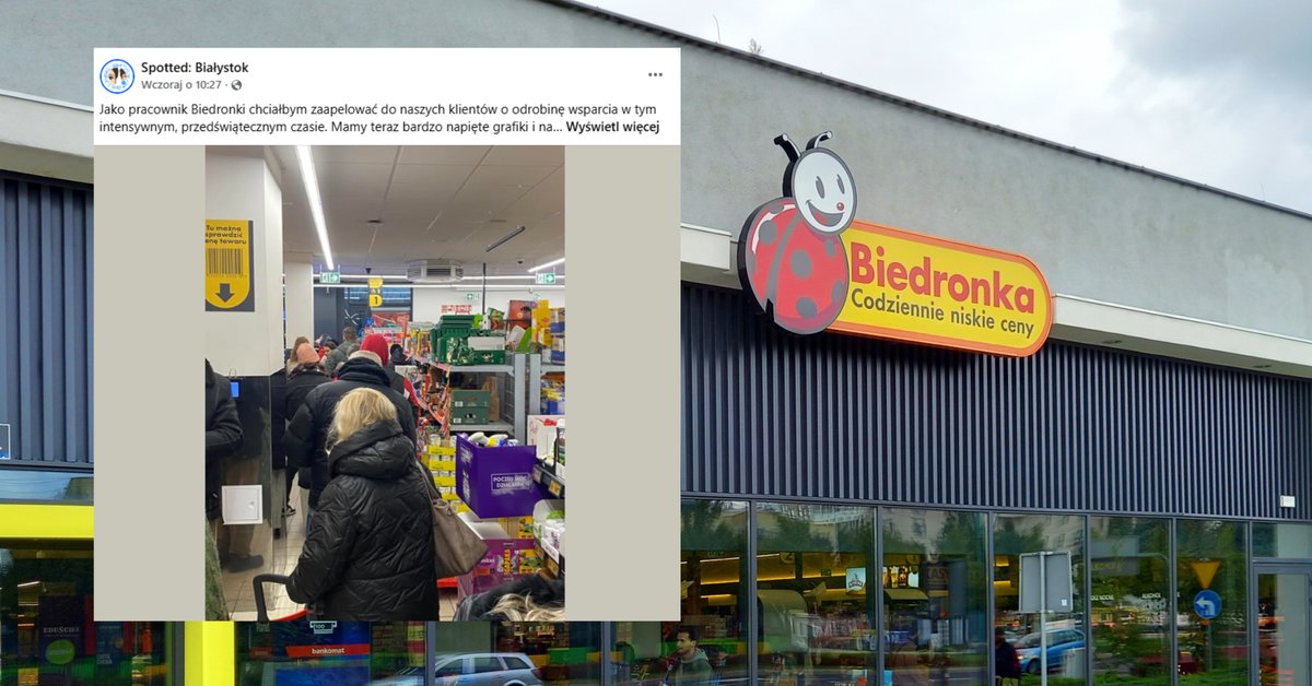 Pracownik Biedronki apeluje do klientów. Ma prośbę przed świętami