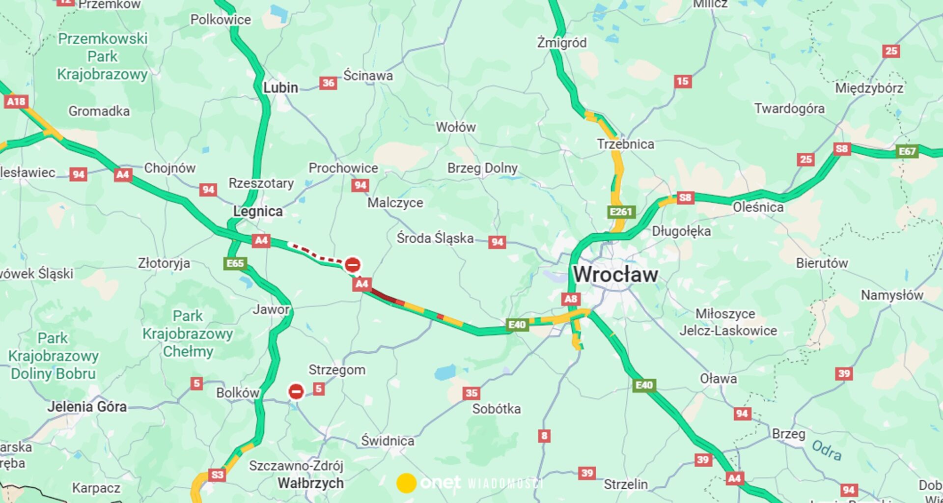 Trudne warunki na drogach. Karambol na autostradzie A4