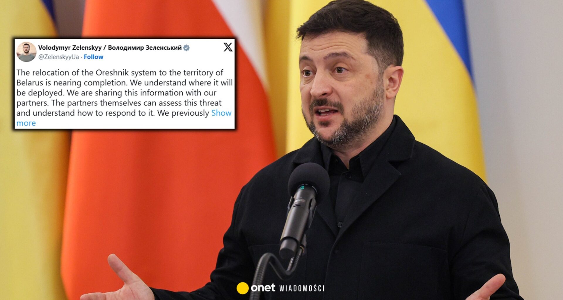 Wołodymyr Zełenski o Orieszniku u granic Polski. "Moje pytanie jest całkiem logiczne"