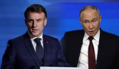 Emmanuel Macron i Władimir Putin