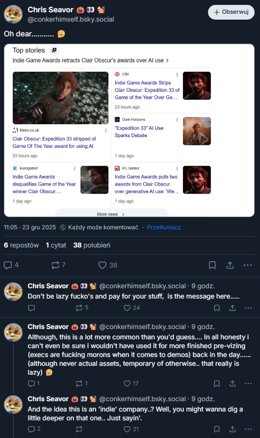 "Nie bądźcie leniwymi cieniasami". Pierwsza tak mocna krytyka w kierunku Clair Obscur Expedition 33