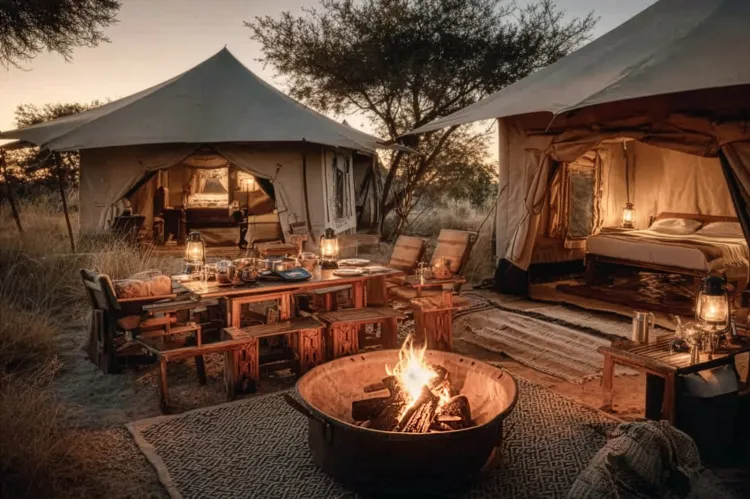 Projekty koncepcyjne Safari Resort w Arabii Saudyjskiej. Na zdjęciu: glamping.