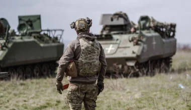 Ukraińskie wojsko podczas szkolenia w Donbasie