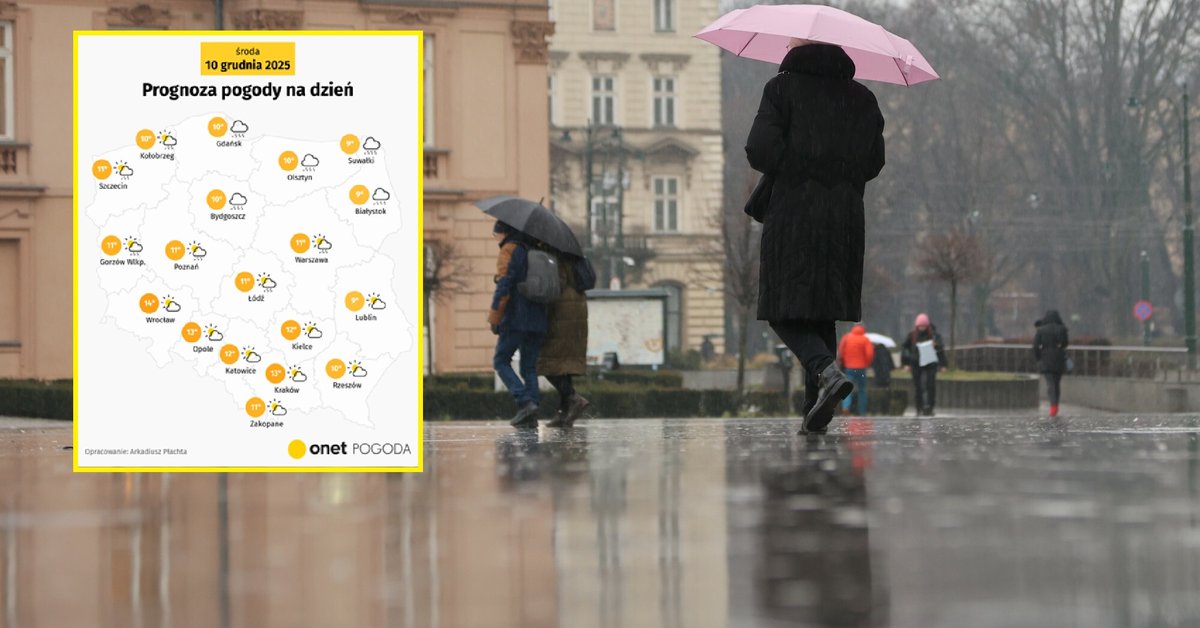 Czeka nas wyjątkowo ciepła, ale w części kraju deszczowa środa