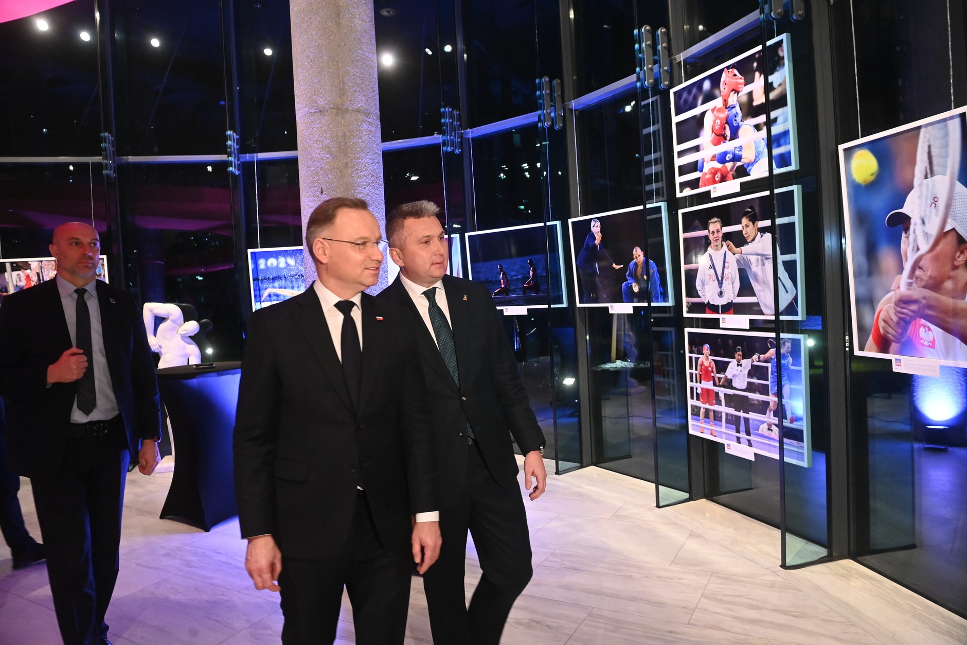 Radosław Piesiewicz i Andrzej Duda podczas Gali Olimpijskiej w Warszawie, 15 listopada 2024 r.