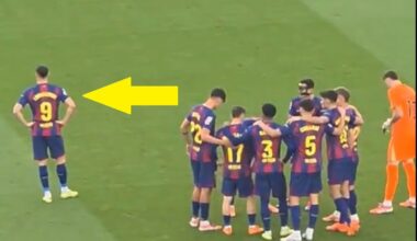 Nagranie z Camp Nou niesie się po sieci. Lewandowski czekał i czekał