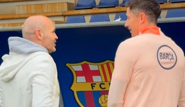 Legendarny piłkarz wrócił do Barcelony. Tak potraktował Lewandowskiego