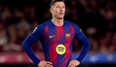 Nie zagrał ani minuty. Lewandowski tak "skomentował" popis kolegów