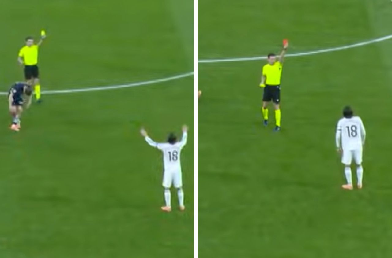 Dostał żółtą. Trzy sekundy i... czerwona. Kuriozum w meczu Realu