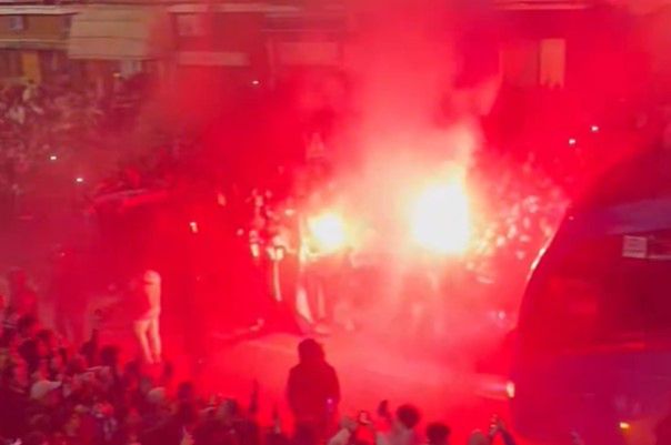 Sceny przed meczem z Realem Madryt. Kibice trzecioligowca zrobili show