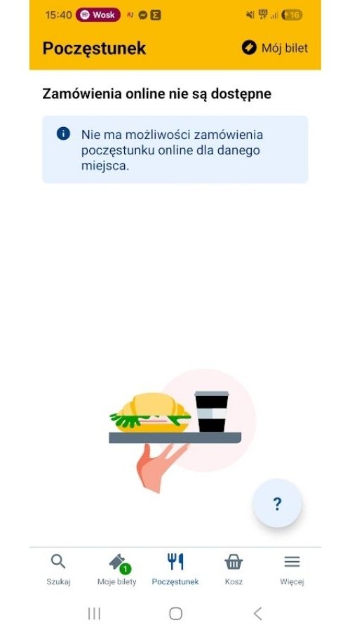 Zamówienie online nie było tym razem w ogóle możliwe