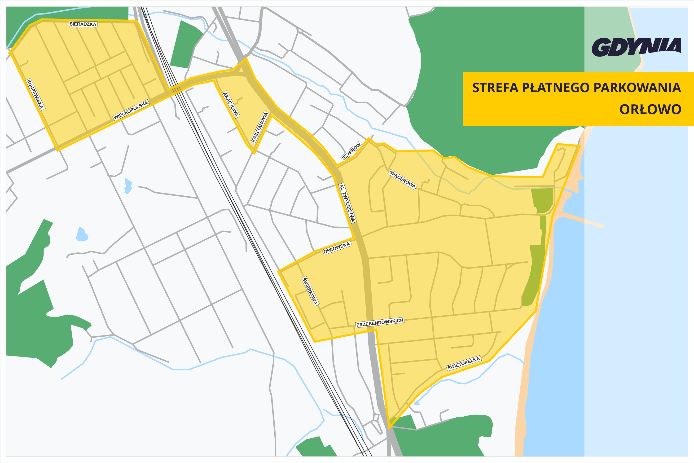 Strefa Płatnego Parkowania w Gdyni – obszar Orłowo, obowiązuje od 07.01.26 r.