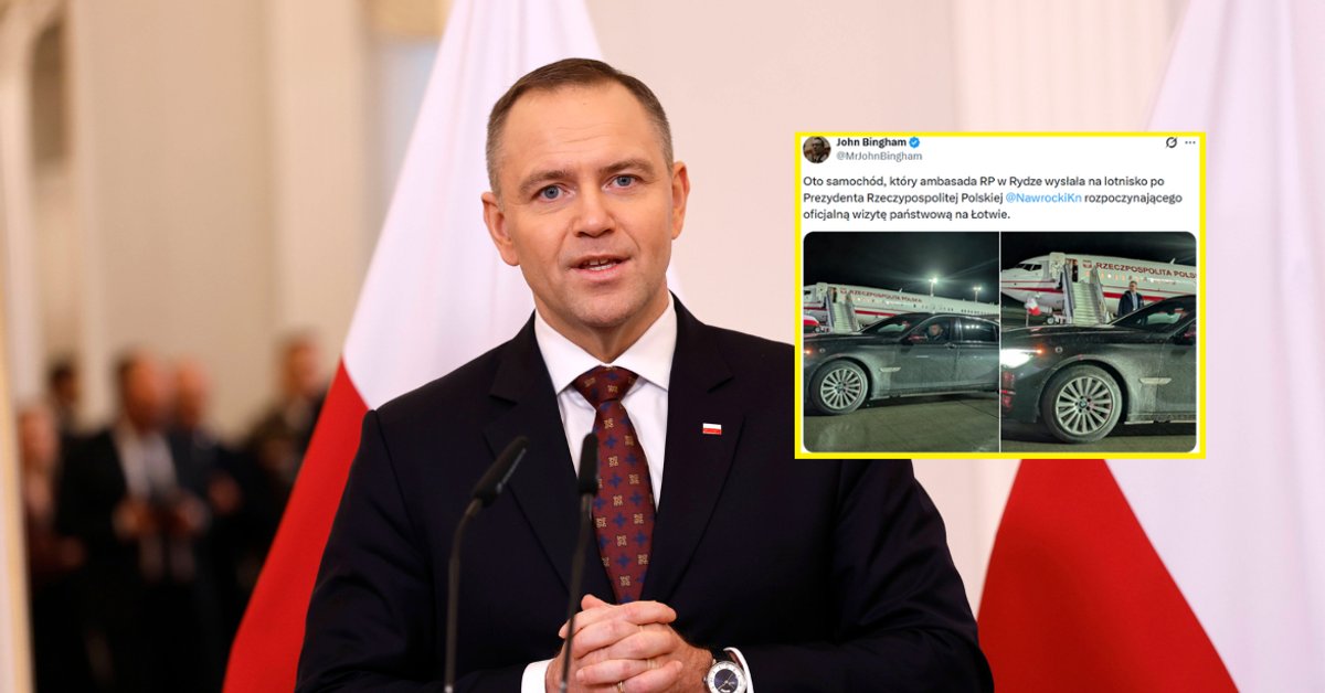 Brudna limuzyna dla Karola Nawrockiego. MSZ odpiera zarzuty