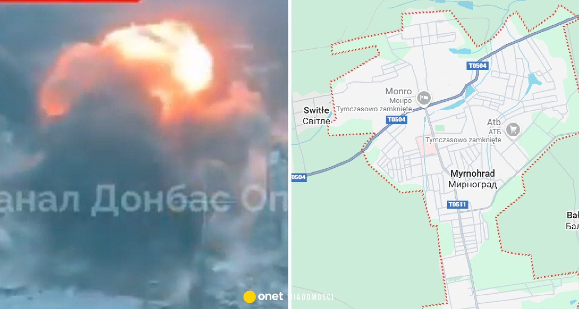 Rosjanie zrzucili bombę na Myrnohard. "Cel: zrównanie wszystkiego z ziemią"