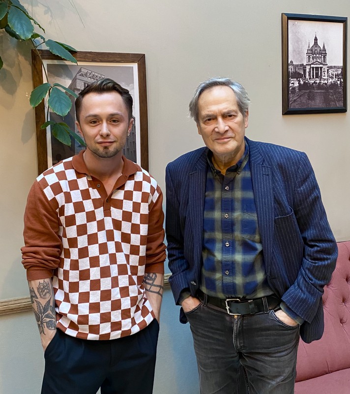 Dawid Dudko i Jerzy Zelnik podczas wywiadu dla Onetu