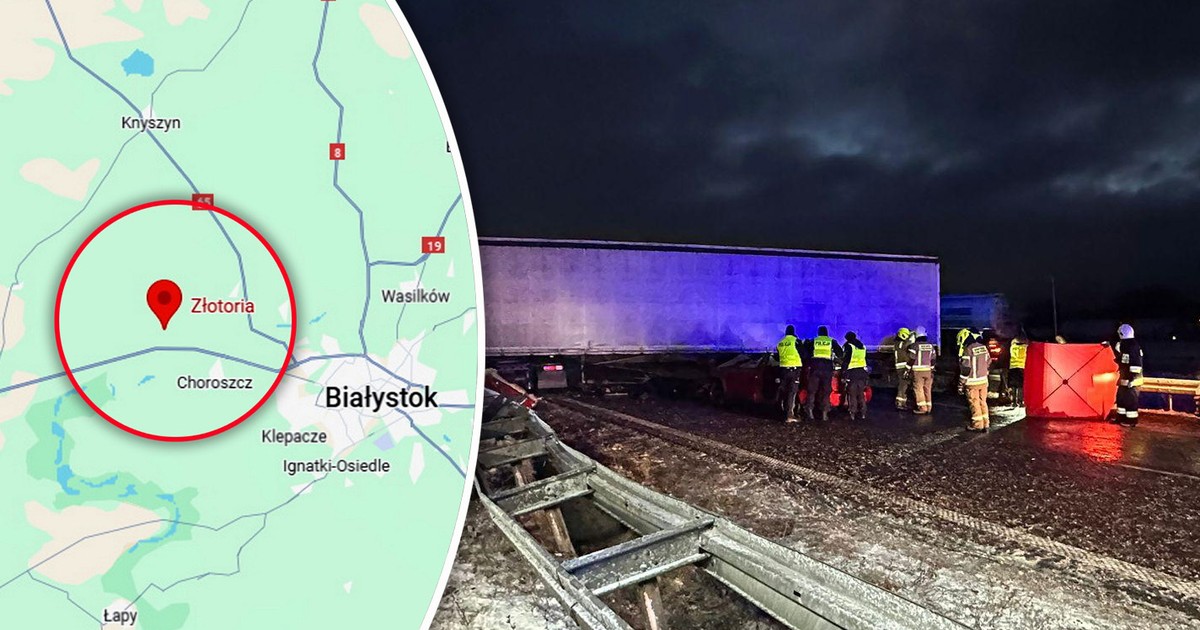 Złotoria. Tragiczny wypadek na S8. Zginęła jedna osoba, są ranni