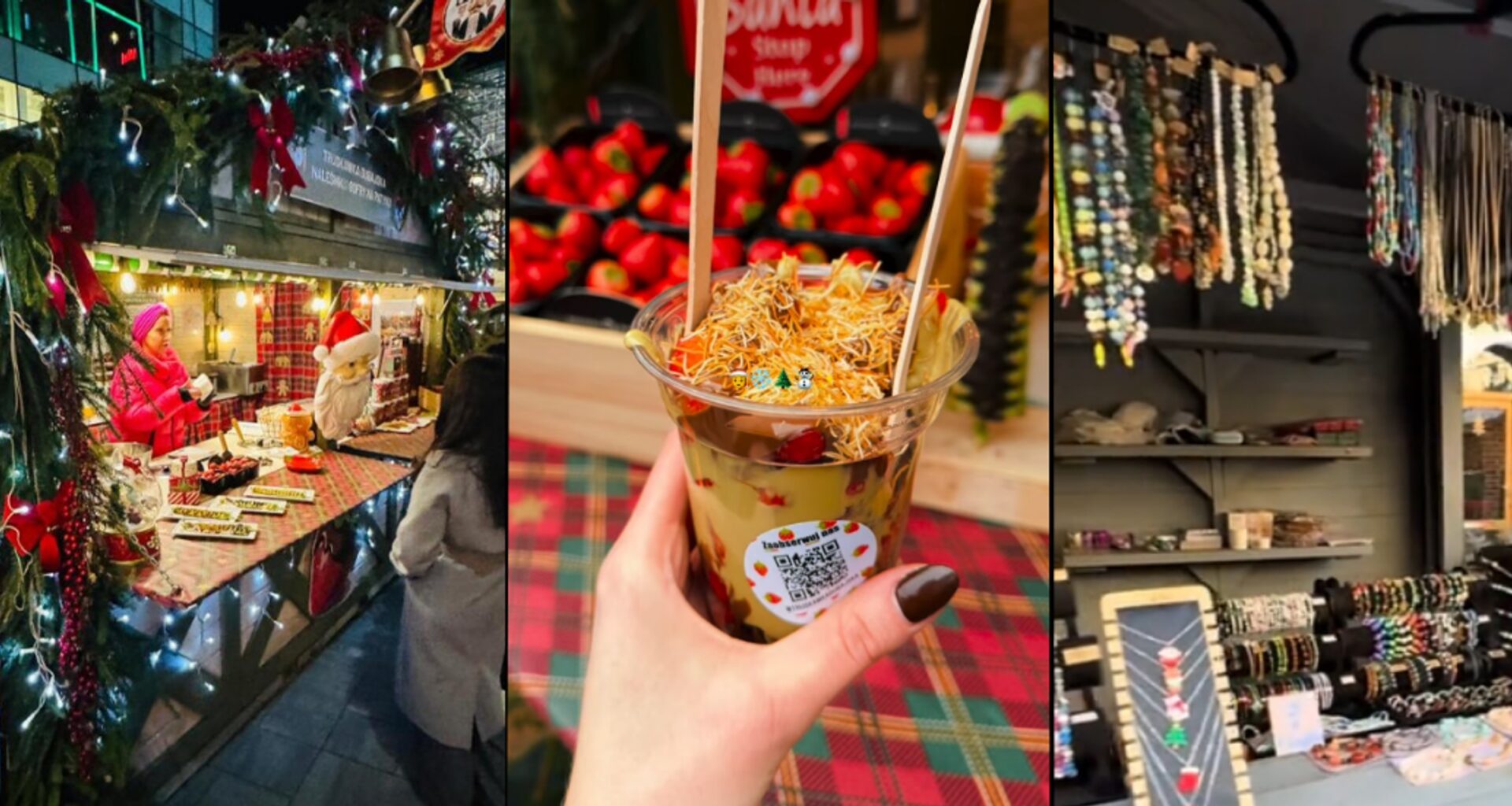 Stoiska na jarmarkach świątecznych w Opolu oraz Gdańsku