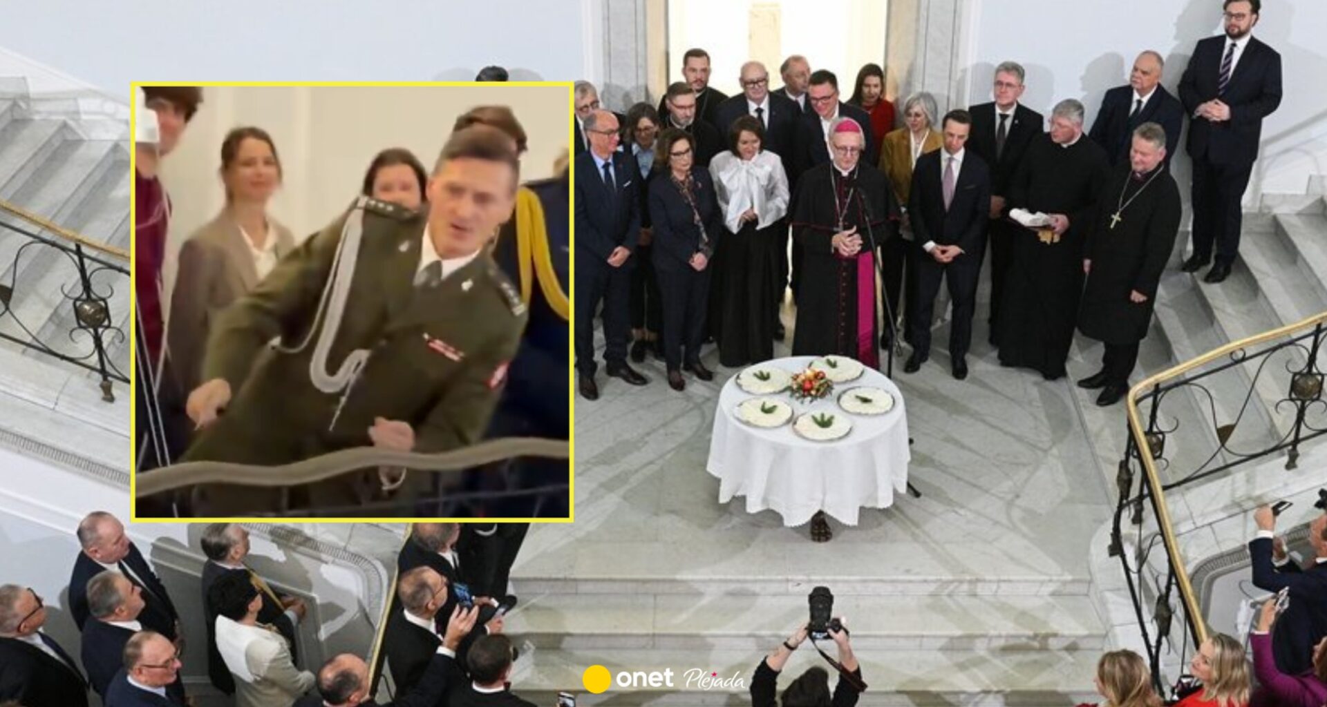 Skradł show podczas spotkania opłatkowego w Sejmie. Nagranie obiegło sieć