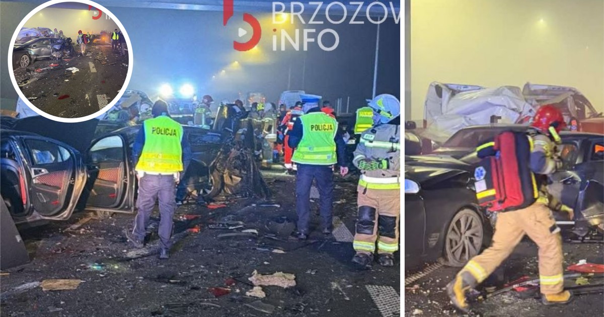 Karambol na S19 w Lubelskiem. 26 aut zderzyło się we mgle