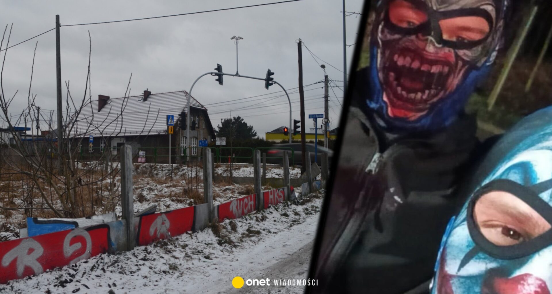 Kibole z kilofami rzucili się na prywatny płot, bo nie spodobał się im napis