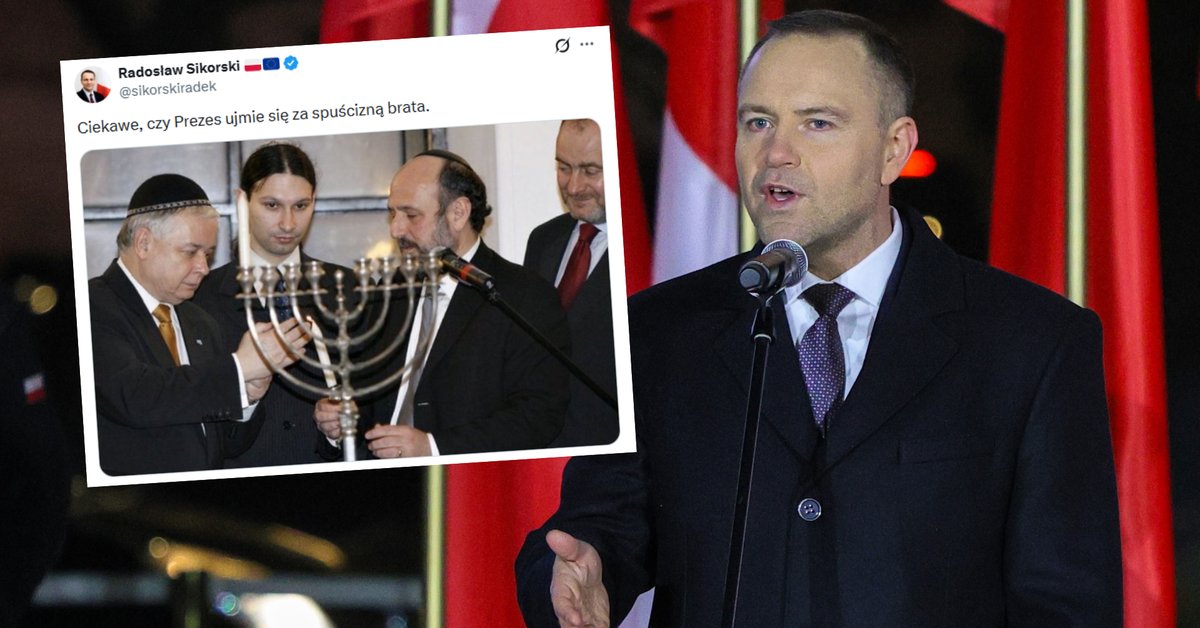 Karol Nawrocki zrywa z Chanuką w Pałacu Prezydenckim. Ostry komentarz Radosława Sikorskiego - Onet