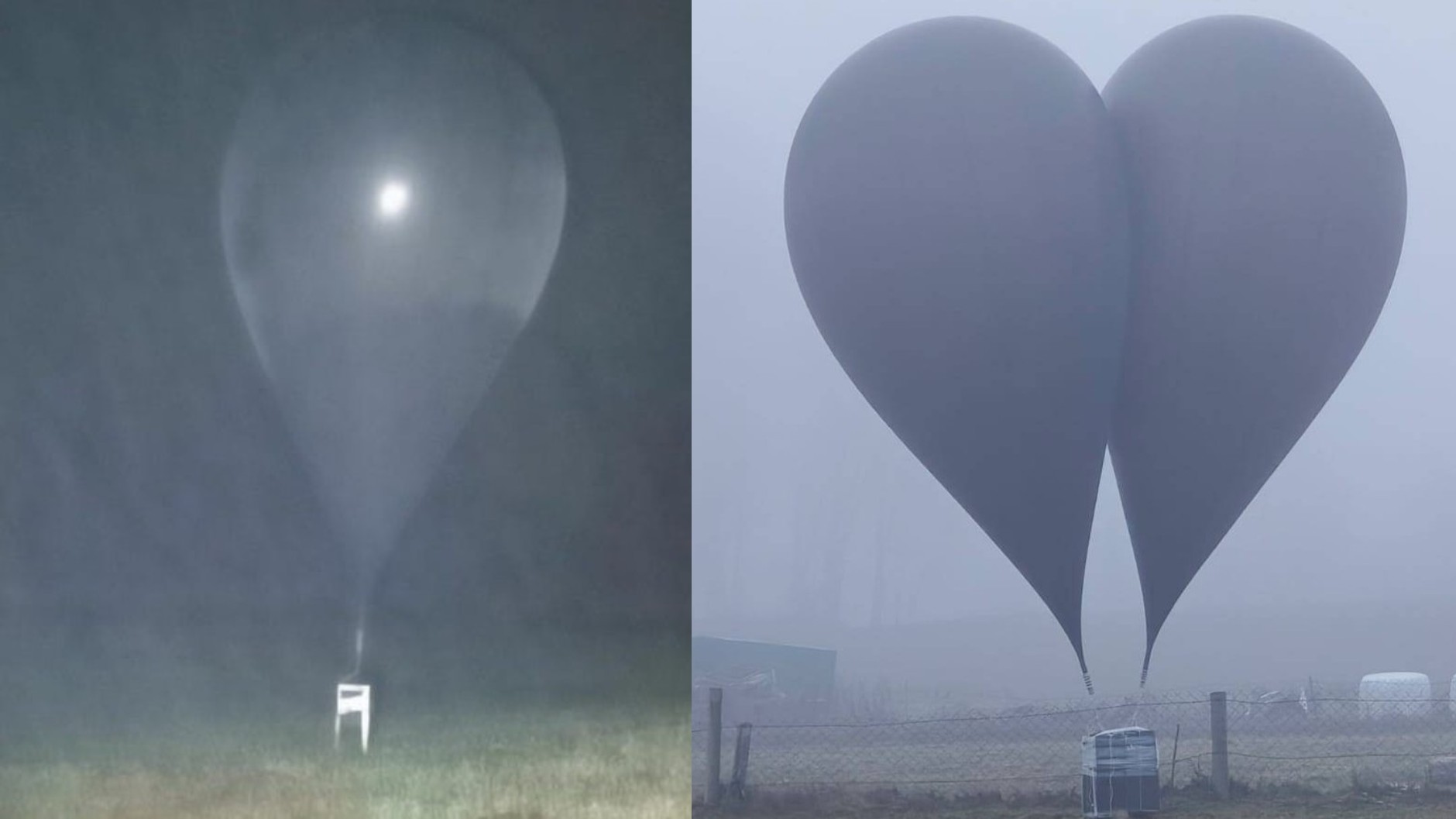 Przykłady balonów z kontrabandą, które nadleciały do Polski z terytorium Białorusi