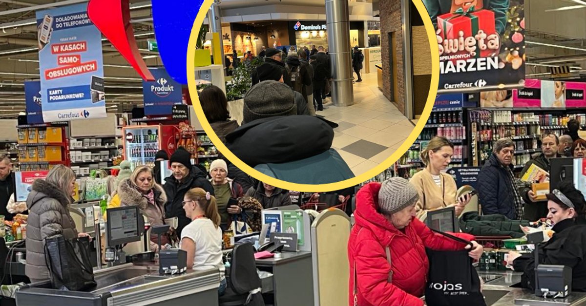 Krakowianie utknęli w kolejkach przed świętami – zakupy jak na wojnę