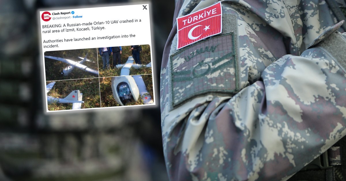 Rosyjski dron spadł pod Stambułem. Tureckie służby ogrodziły teren - Onet