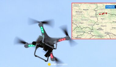 cztery rosyjskie drony przy granicy z Polską