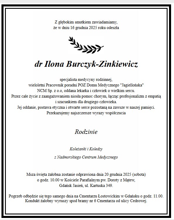 Gdańsk żegna uwielbianą lekarkę