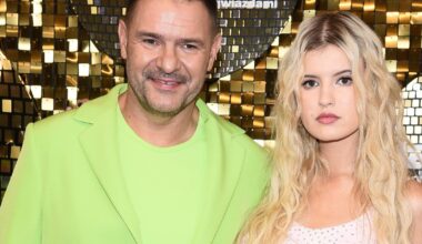 Tomasz Karolak z córką Leną i Izabelą Skierską