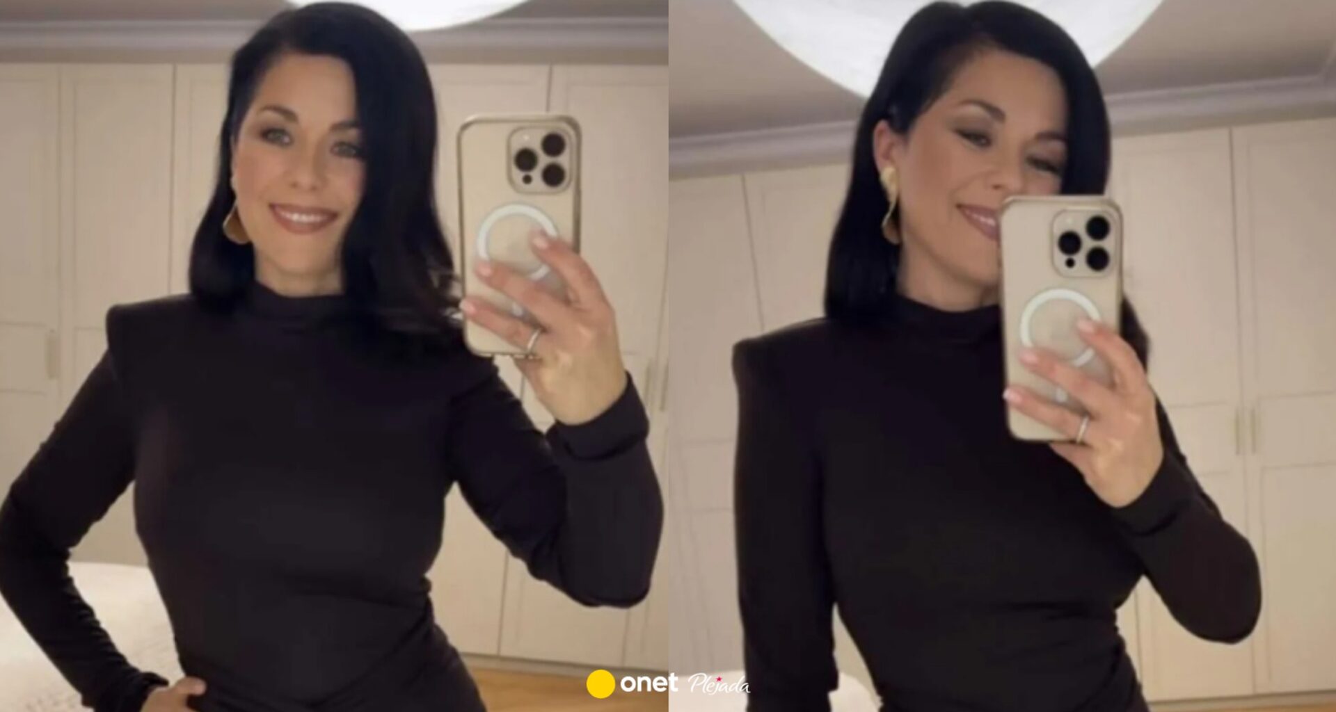 Katarzyna Cichopek na świątecznej kolacji Polsatu. Sukienka z rozcięciem zrobiła furorę