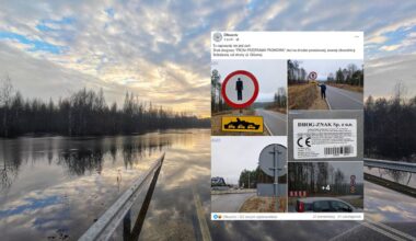 Obwodnica Bolesławia pod wodą. Znak przeprawy promowej zaskoczył kierowców