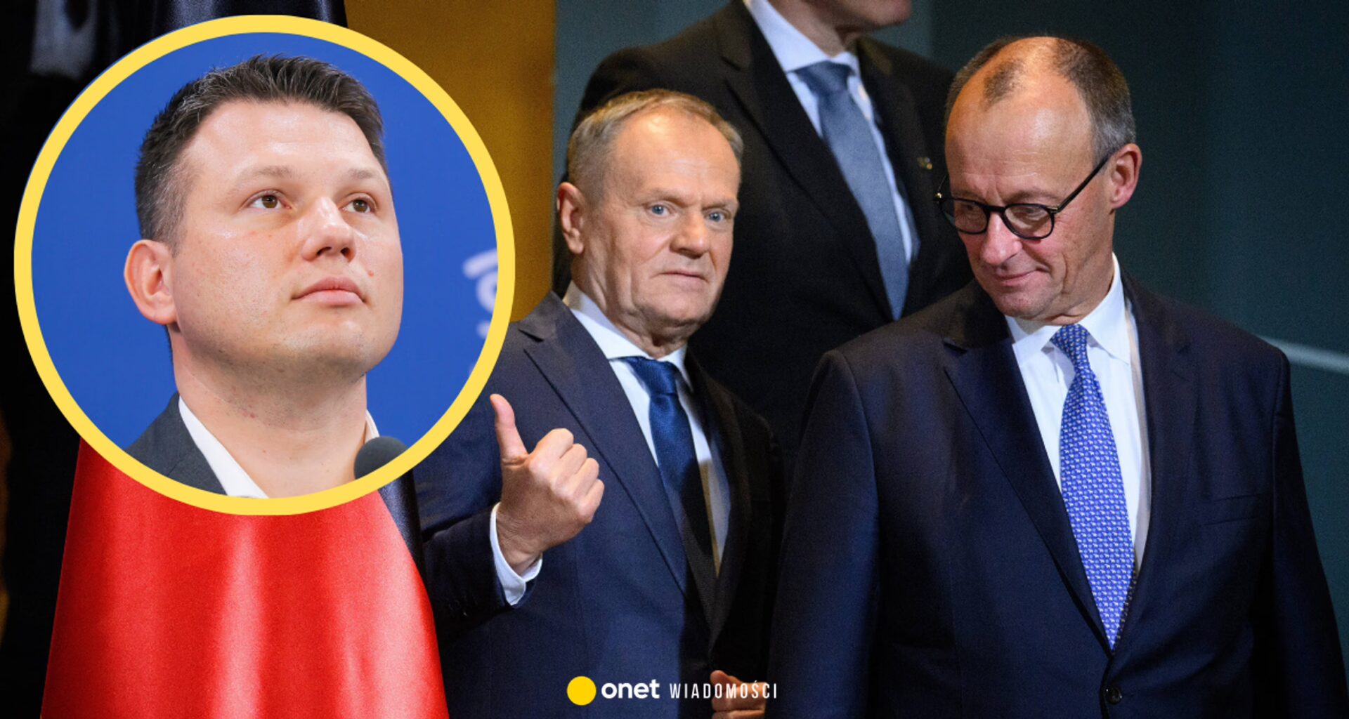 Sławomir Mentzen opublikował grafikę z Donaldem Tuskiem. Wymowny podpis