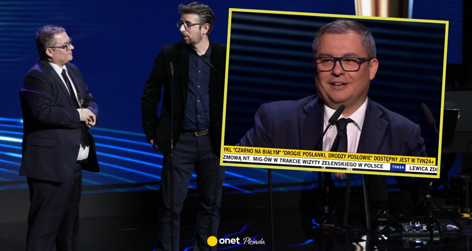 Dziennikarz TVN24 wywołał salwy śmiechu na scenie. Nagle zwrócił się do partnera