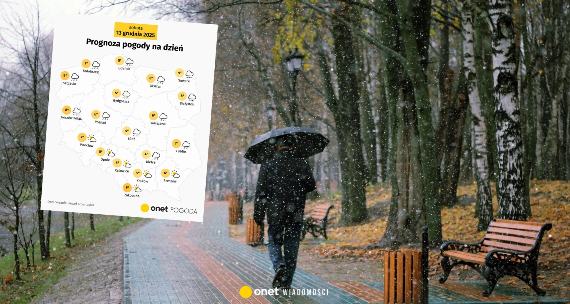 Tu możliwe są dziś opady śniegu. Zimowa pogoda wróci po dłuższej przerwie