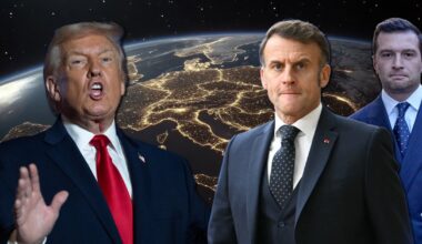 Donald Trump, Emmanuel Macron i Jordan Bardella