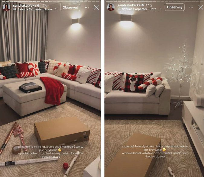 Sandra Kubicka przyozdobiła mieszkanie na święta