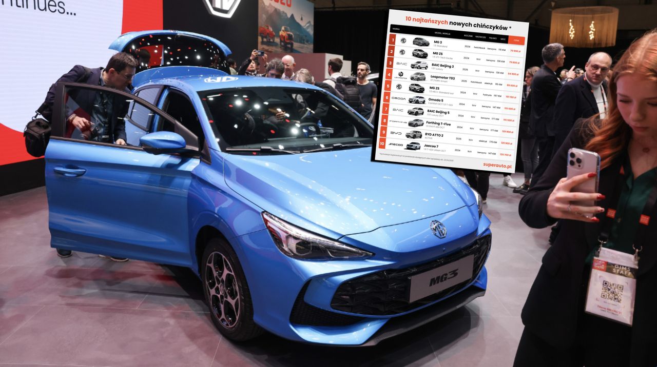 10 najtańszych samochodów z Chin w Polsce. Wśród nich tylko dwa "elektryki"