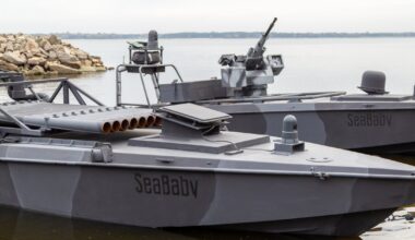 Ukraiński nawodny dron morski Sea Baby. Jego podwodna wersja posłużyła do ataku na rosyjski okręt (zdj. ilustracyjne)